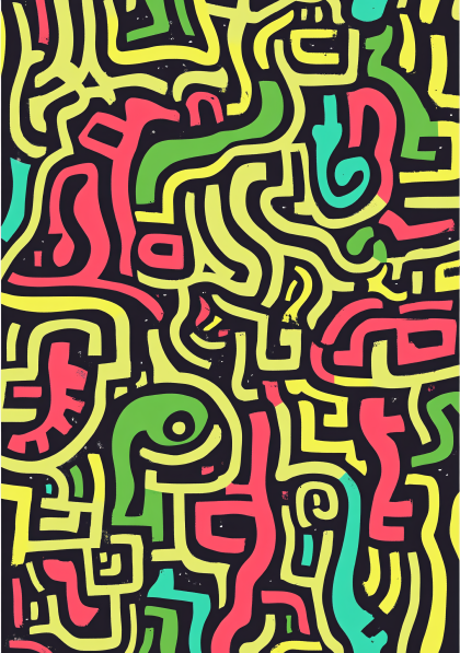Abstract Colorful Lines Pattern