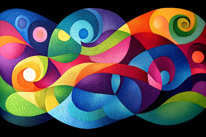 Abstract Colorful Swirls