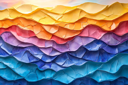Abstract Colorful Textured Waves