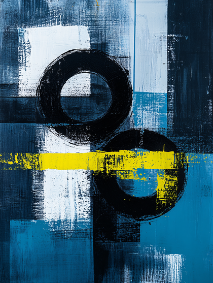 Abstract Composition with Circles and Lines