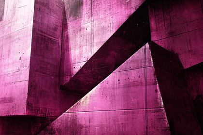 Abstract Concrete Structure in Magenta