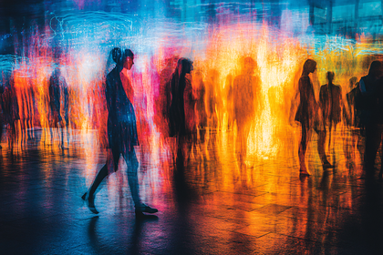 Abstract Crowd in Motion
