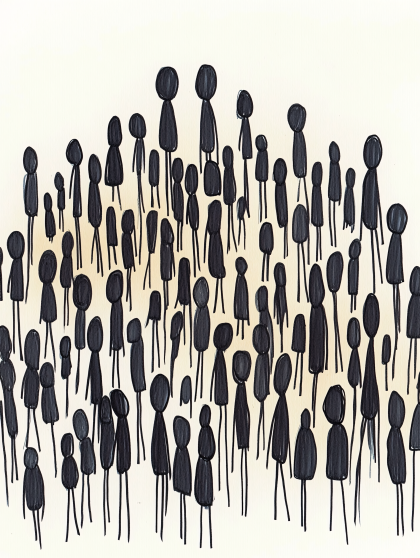Abstract Crowd Of Figures