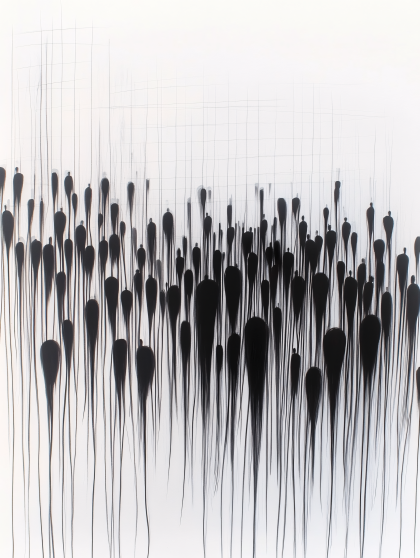 Abstract Crowd Silhouettes