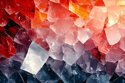 Abstract Crystalline Red And Grey Texture