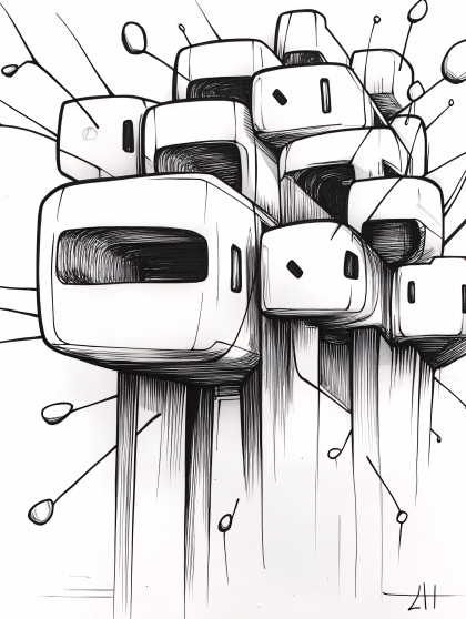Abstract Cubist Antenna Cluster