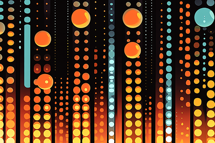 Abstract Dot Matrix Columns