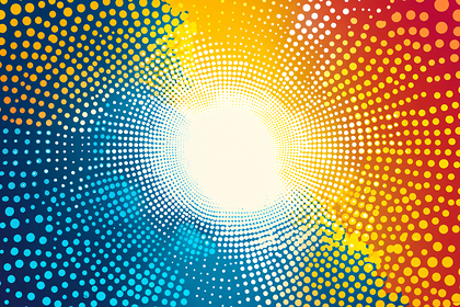 Abstract Dotted Radial Gradient