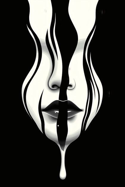 Abstract Drip Face