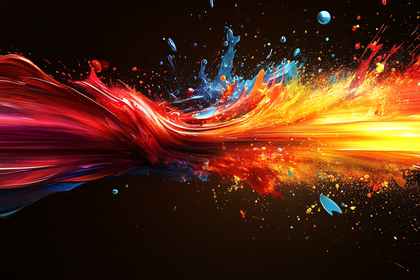 Abstract Explosion of Color