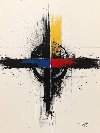 Abstract Expressionist Cross