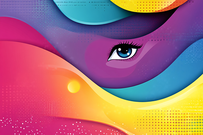 Abstract Eye With Colorful Waves
