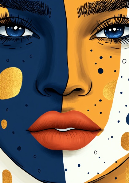 Abstract Face Art
