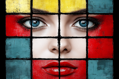 Abstract Face Art Portrait