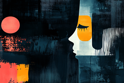 Abstract Face In Profile