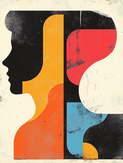 Abstract Faces Collage