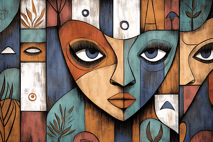 Abstract Faces Composition