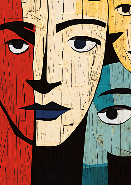 Abstract Faces Composition