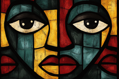 Abstract Faces Painting
