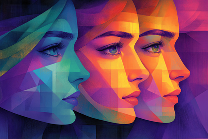 Abstract Faces Profile