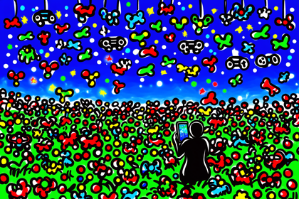 Abstract Field Scene with Figure