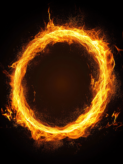 Abstract Fiery Circle