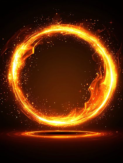 Abstract Fiery Circle