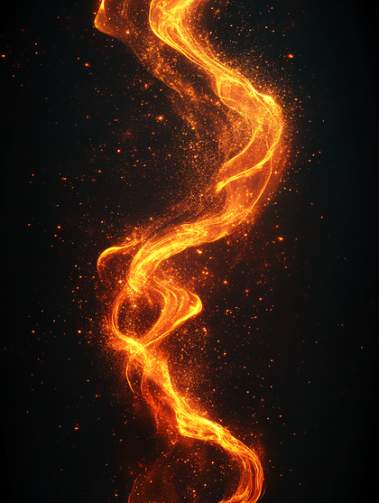 Abstract Fiery Stream