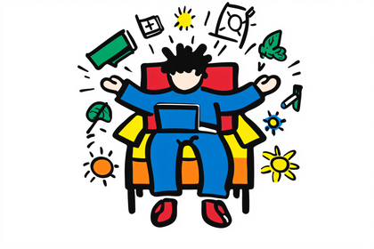 Abstract Figure in a Chair