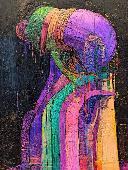 Abstract Figure In Vibrant Hues