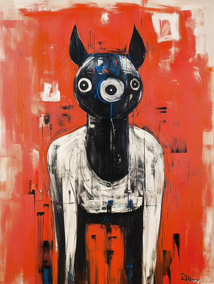 Abstract Figure With Animal Head