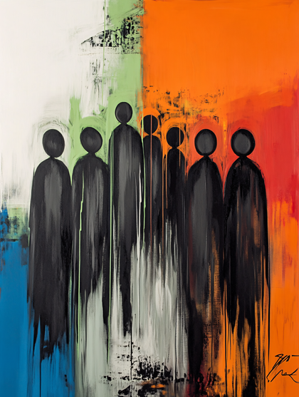 Abstract Figures in Colorful Blocks