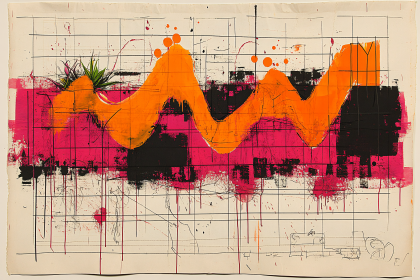 Abstract Financial Graph Art