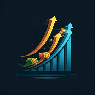 financial growth arrows