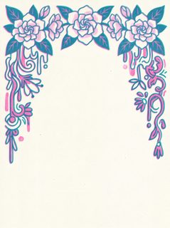 floral dripping border