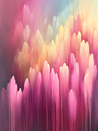 Abstract Floral Drip