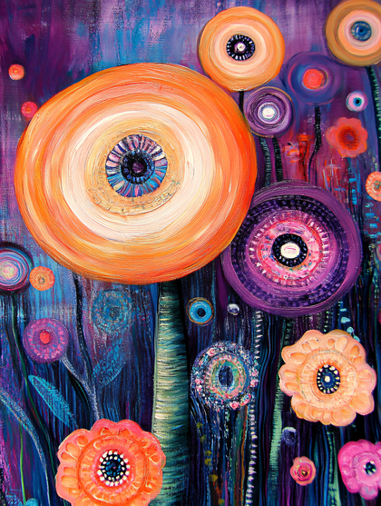 Abstract Floral Eye Garden