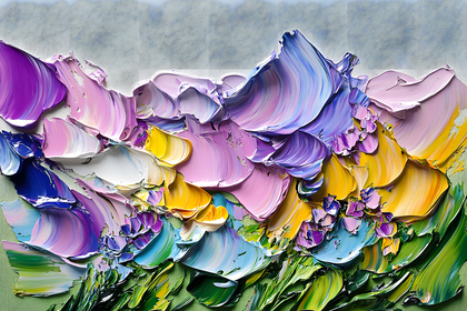 Abstract Floral Impasto