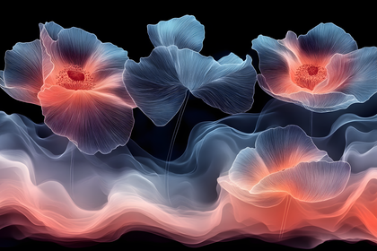 Abstract Floral Line Art