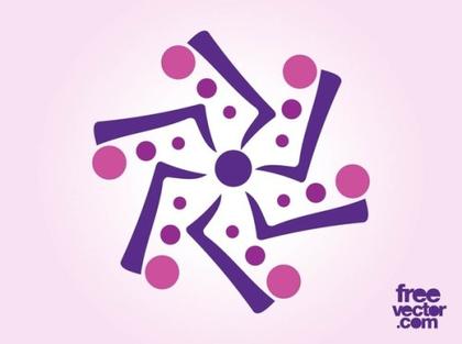 Abstract Floral Logo Free Vector
