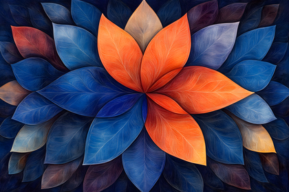 Abstract Floral Petal Design