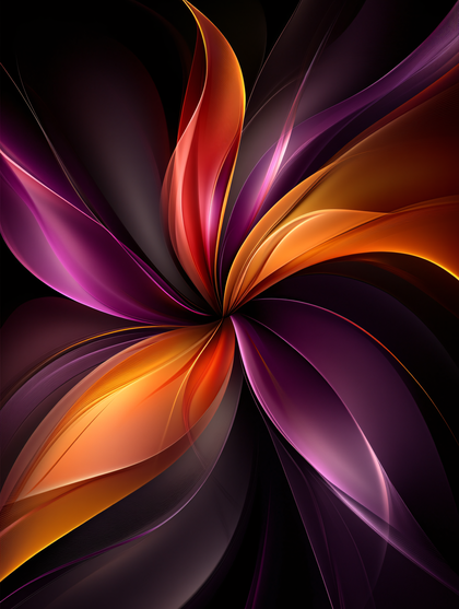 Abstract Floral Swirl
