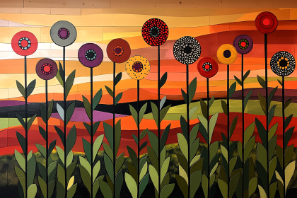 Abstract Flower Garden