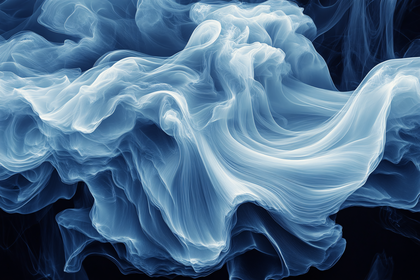 Abstract Flowing Blue Forms