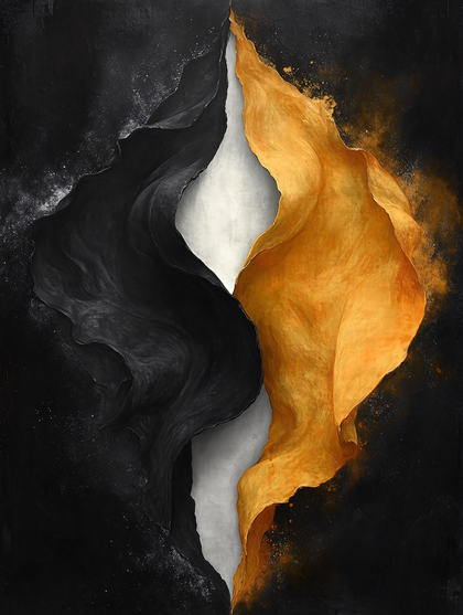 Abstract Flowing Colors Painting