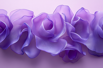 Abstract Flowing Fabric Roses