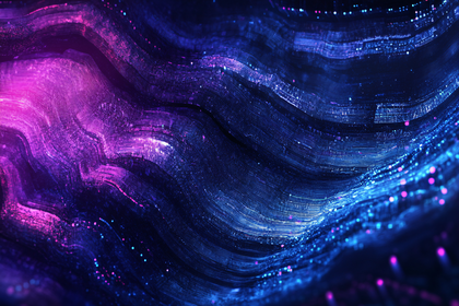 Abstract Flowing Lines with Glowing Particles