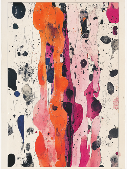 Abstract Flowing Shapes Painting