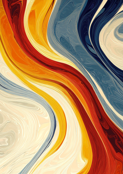 Abstract Fluid Art With Wavy Lines