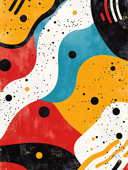 Abstract Fluid Shapes With Dots